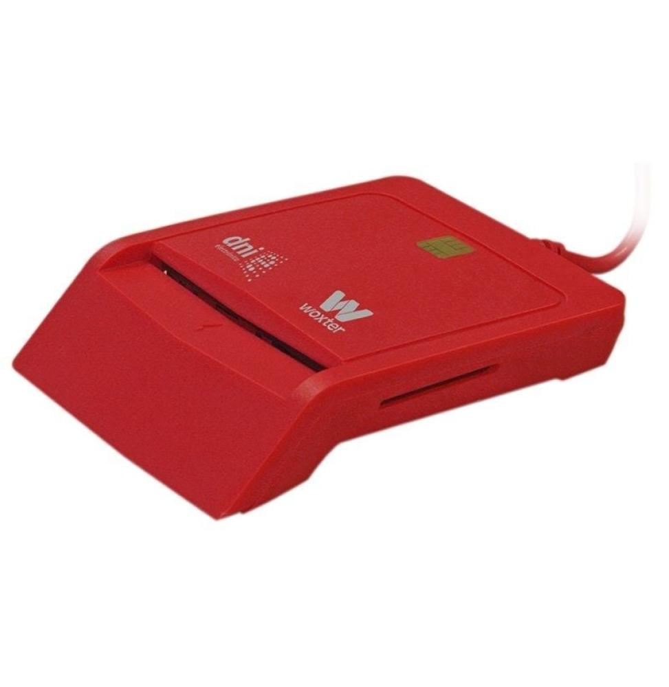 Lector de DNI y Tarjetas Woxter Combo PE26-148/ Rojo/ USB 2.0