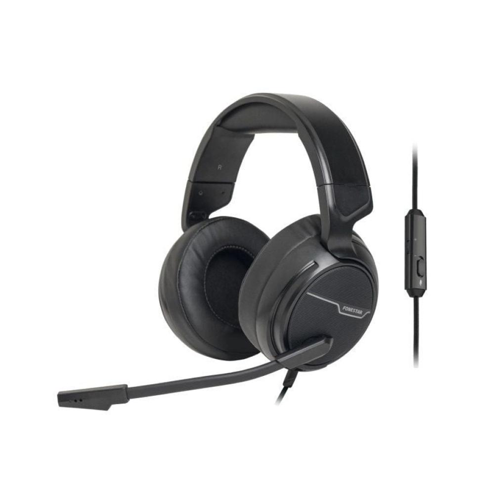 Auriculares Gaming con Micrófono Fonestar WIN/ Jack 3.5/ Negros