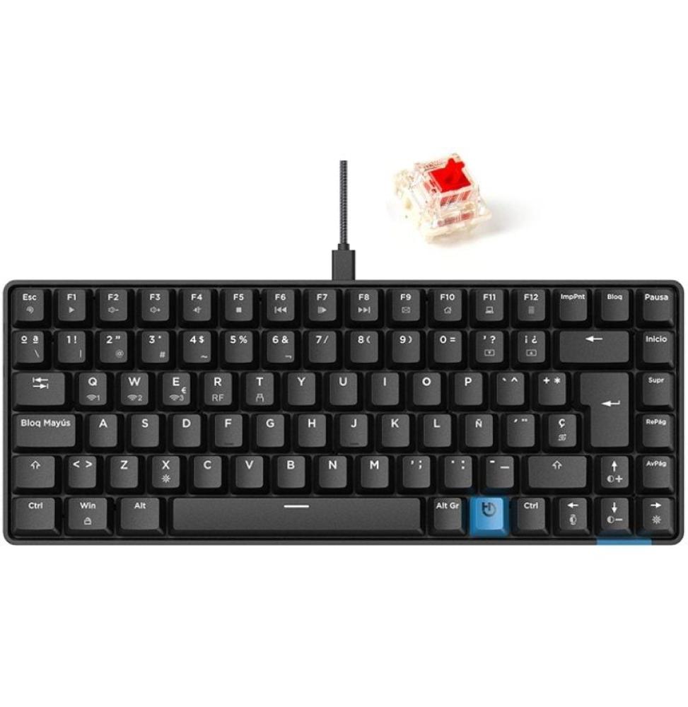 Teclado Gaming Mecánico Inalámbrico Hiditec GM1K/ Hot-Swap switch Gateron Red