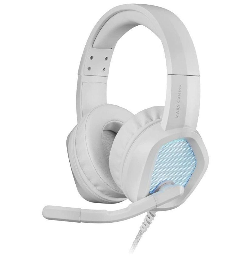 Auriculares Gaming con Micrófono Mars Gaming MH320/ Jack 3.5/ Blancos