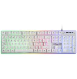 Teclado Gaming SemiMecánico Mars Gaming MK220ES/ Blanco