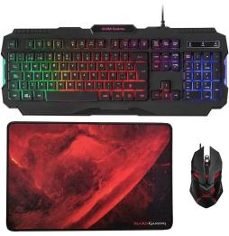 Pack Gaming Mars Gaming MCP118/ Teclado + Ratón Óptico + Alfombrilla