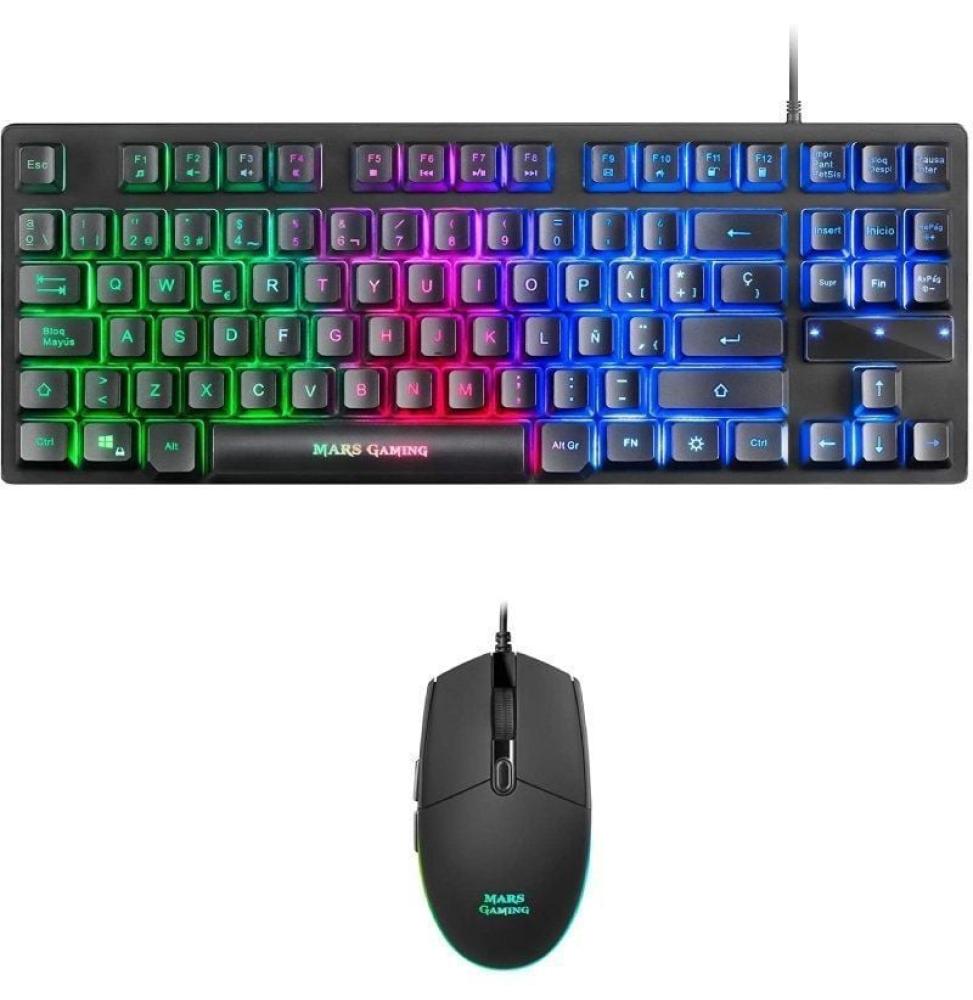 Pack Gaming Mars Gaming MCPTKLES/ Teclado + Ratón Óptico