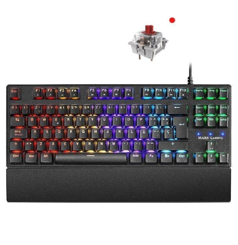 Teclado Gaming Mecánico Mars Gaming MKXTKLRES/ Switch Rojo