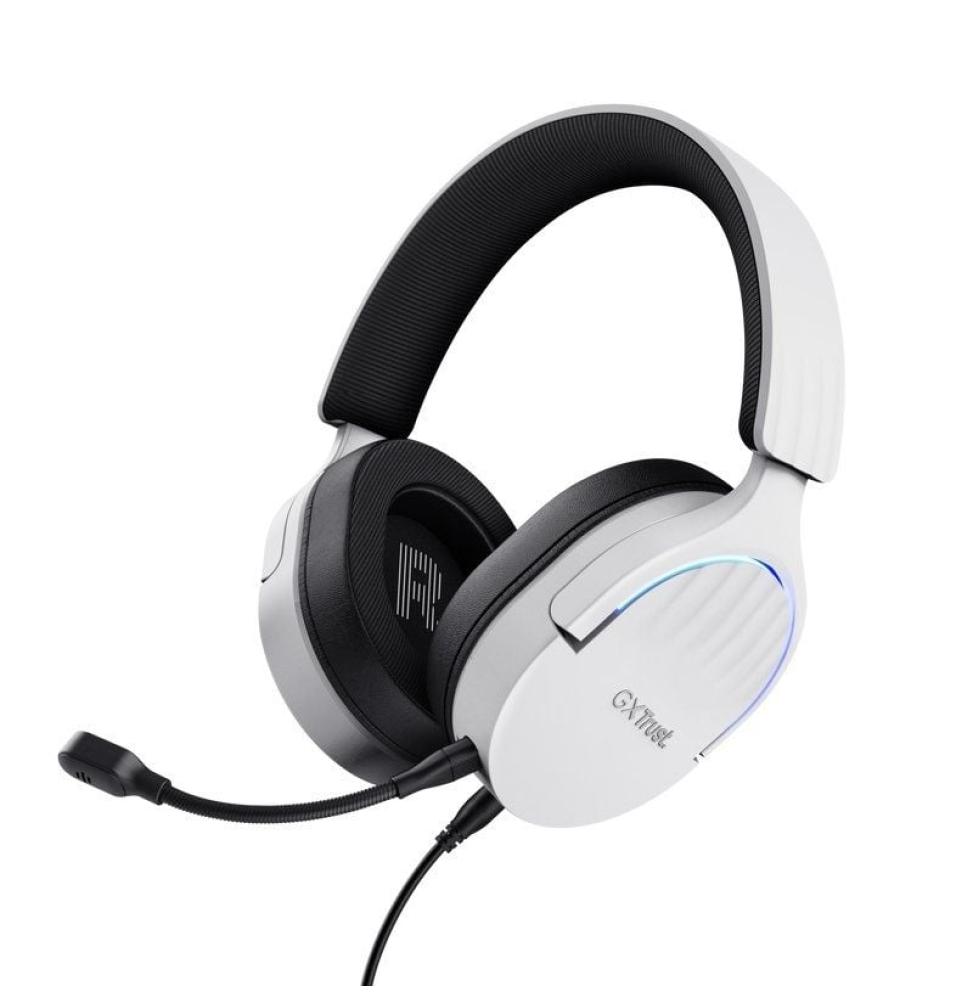 Auriculares Gaming con Micrófono Trust Gaming GXT 490 Fayzo/ USB 2.0/ Blancos