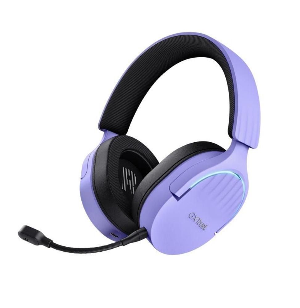 Auriculares Gaming Inalámbricos con Micrófono Trust Gaming GXT 491 Fayzo/ Bluetooth/ Jack 3.5/ Morados