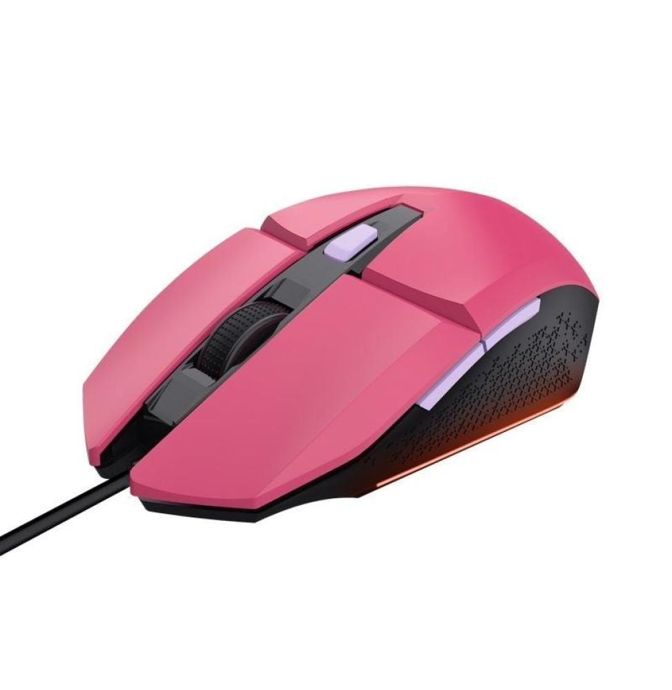 Ratón Gaming Trust Gaming GXT 109 Felox/ Hasta 6400 DPI/ Rosa