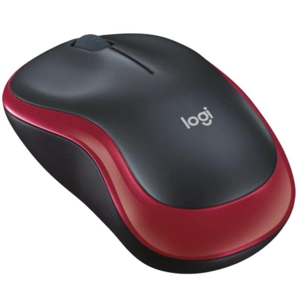 Ratón Inalámbrico Logitech M185/ Hasta 1000 DPI/ Rojo