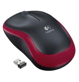 Ratón Inalámbrico Logitech M185/ Hasta 1000 DPI/ Rojo