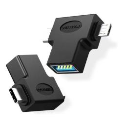 Adaptador USB 3.0 Vention CDIB0/ USB Tipo-C Macho - MicroUSB Macho