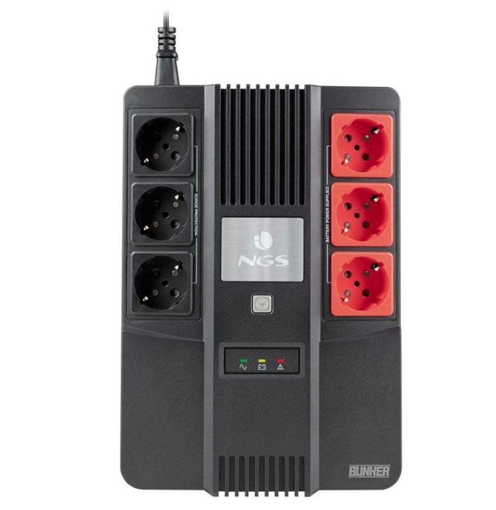 SAI Offline NGS Fortress Bunker/ 600VA-360W/ 6 Salidas/ Formato Bloque