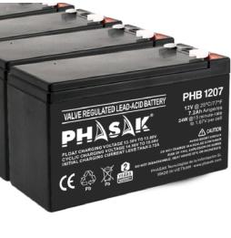 Batería Phasak PHB 1207 compatible con SAI/UPS PHASAK según especificaciones