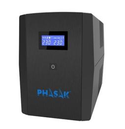 SAI Línea Interactiva Phasak SIRIUS 1260 VA Interactive/ 1260VA-720W/ 4 Salidas/ Formato Torre