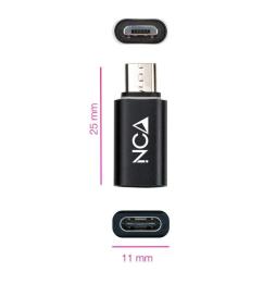 Adaptador Nanocable 10.02.0014/ MicroUSB Macho - USB Tipo-C Hembra