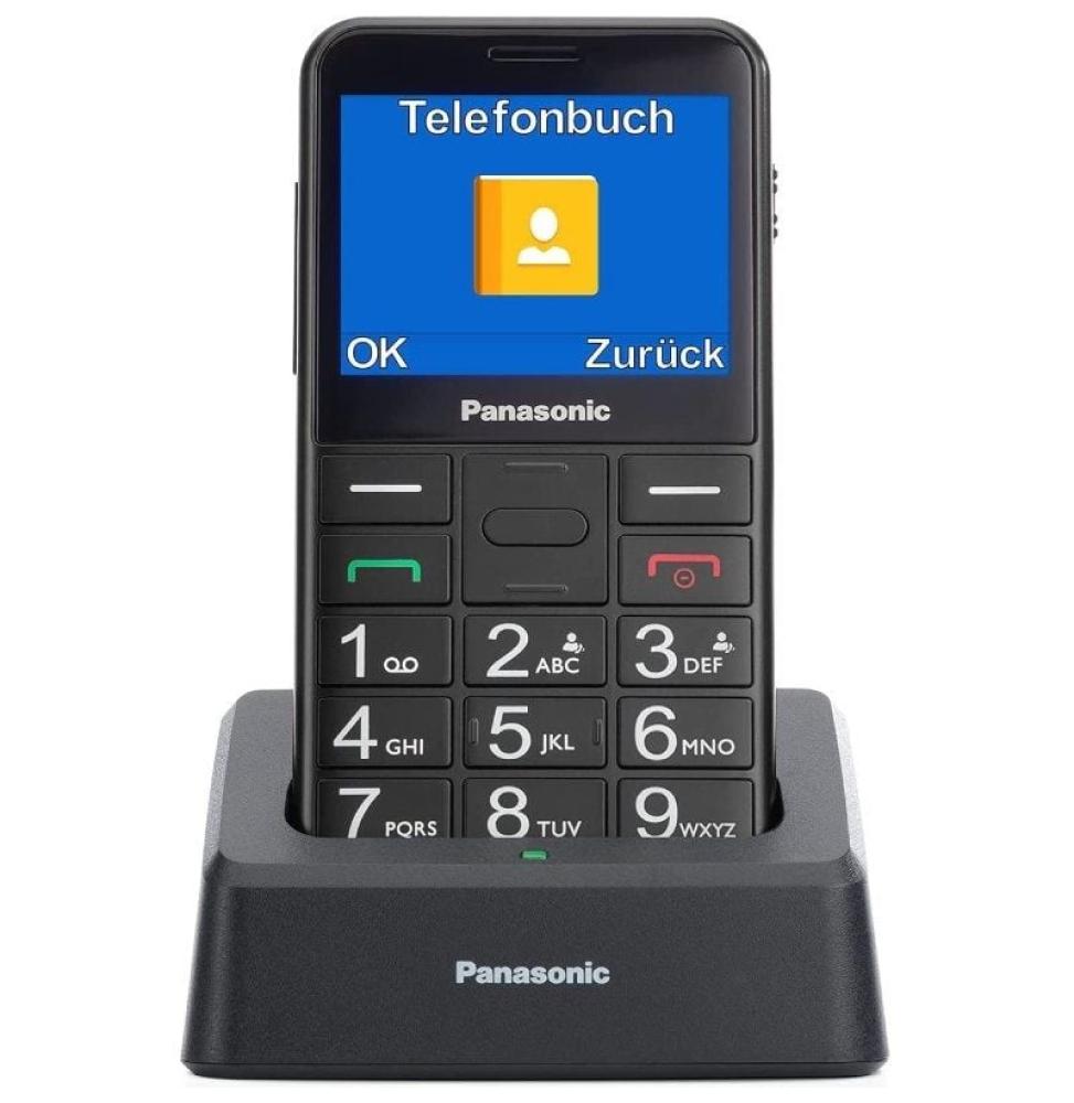 Teléfono Móvil Panasonic KX-TU155EXBN para Personas Mayores/ Negro