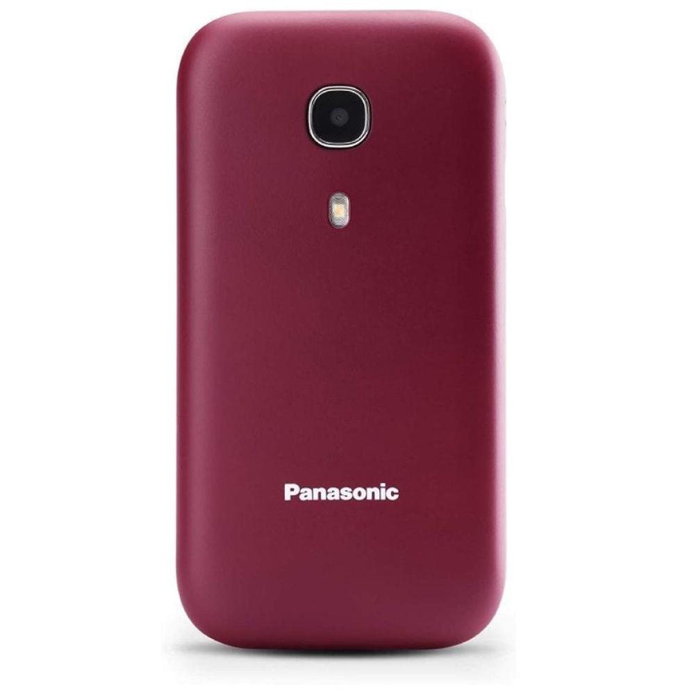 Teléfono Móvil Panasonic KX-TU400EXR para Personas Mayores/ Rojo Granate