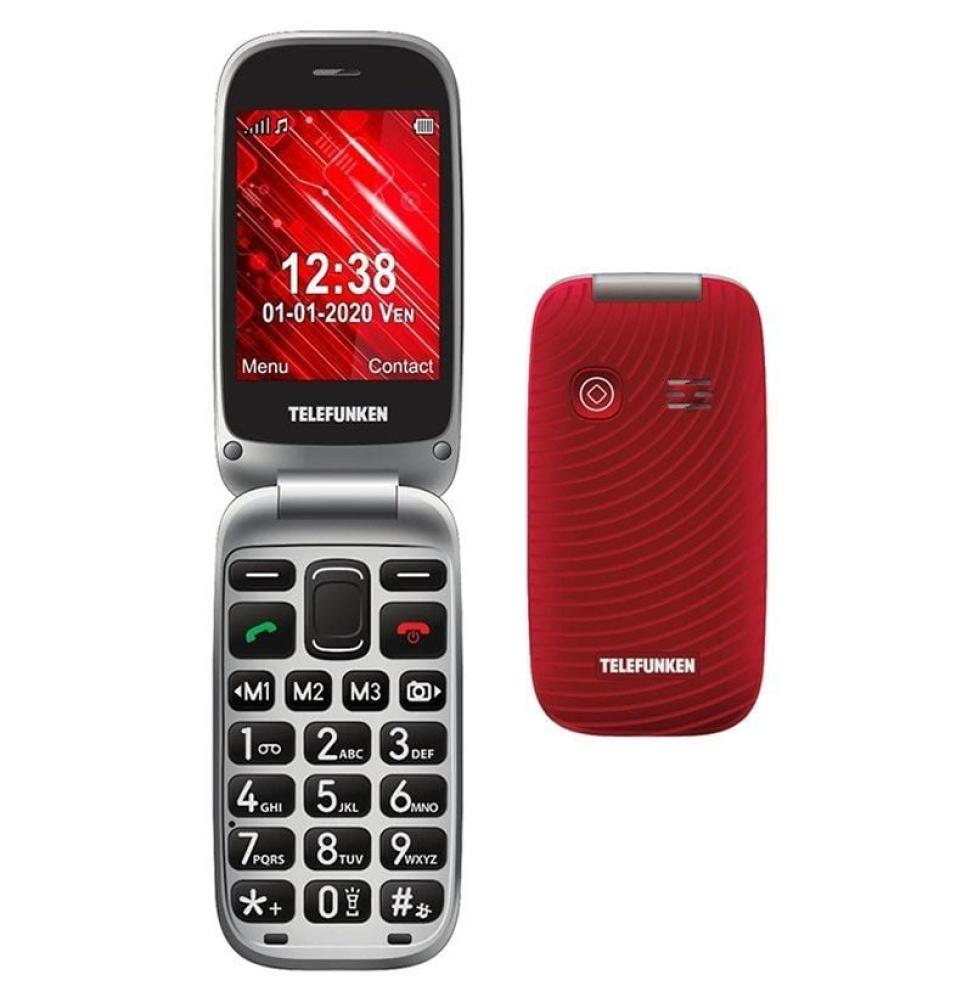 Teléfono Móvil Telefunken S560/ Para Personas Mayores/ Rojo