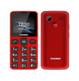 Teléfono Móvil Telefunken S415 para Personas Mayores/ Rojo