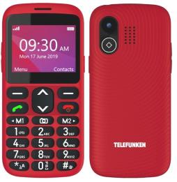 Teléfono Móvil Telefunken S520 para Personas Mayores/ Rojo