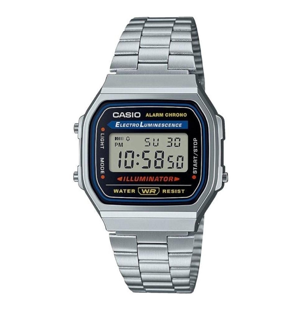 Reloj Digital Casio Vintage Iconic A168WA-1YES/ 38mm/ Negro y Plata