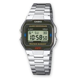 Reloj Digital Casio Vintage Iconic A163WA-1QES/ 37mm/ Negro y Plata