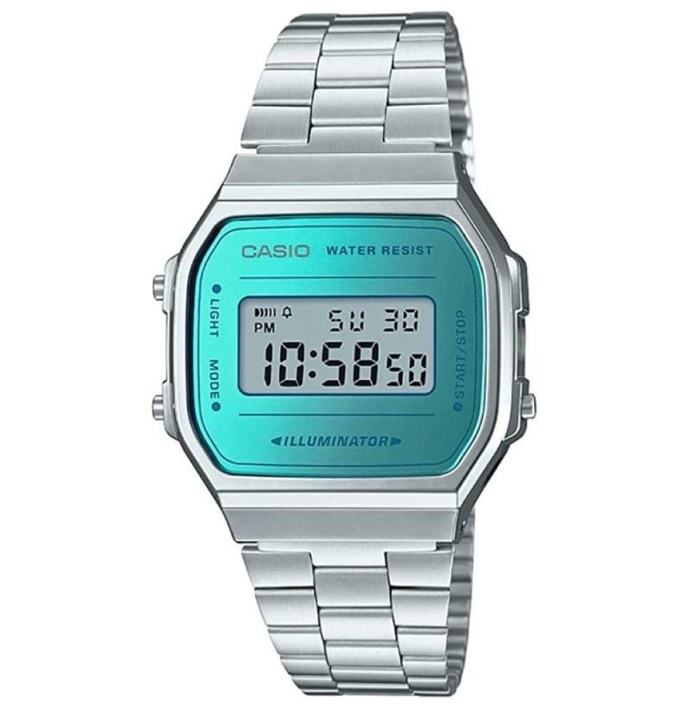 Reloj Digital Casio Vintage Iconic A168WEM-2EF/ 38mm/ Plata y Azul