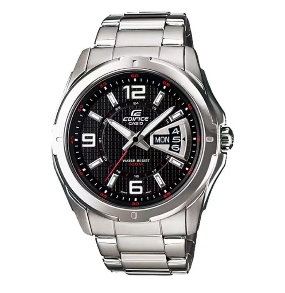 Reloj Analógico Casio Edifice Classic EF-129D-1AVEF/ 49mm/ Plata y Negro