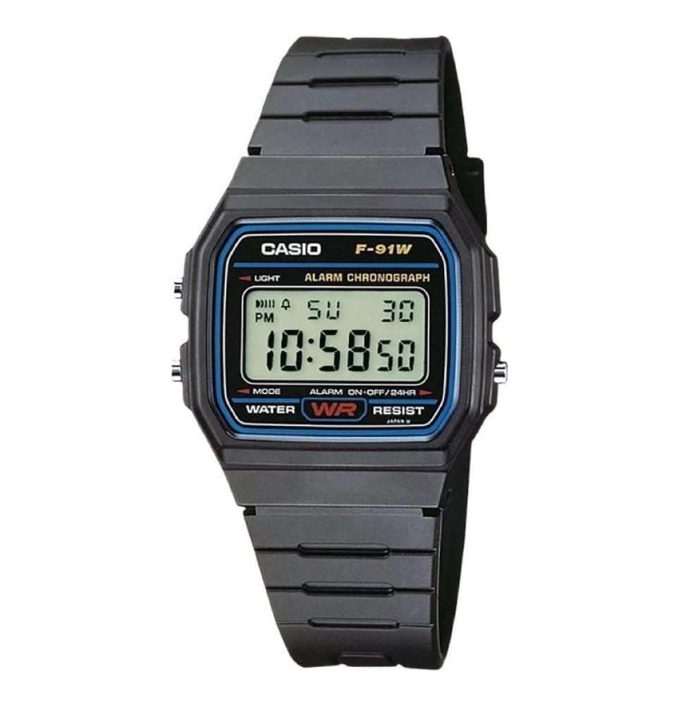 Reloj Digital Casio Collection Men F-91W-1YEG/ 38mm/ Negro