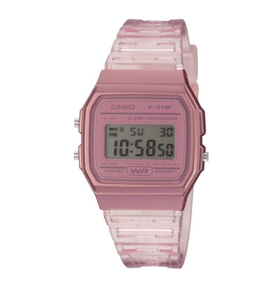 Reloj Digital Casio Collection Women F-91WS-4EF/ 38mm/ Rosa