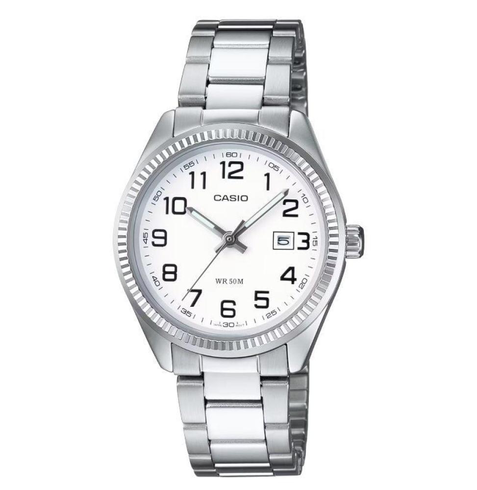 Reloj Analógico Casio Collection Women LTP-1302PD-7BVEG/ 34mm/ Plata y Blanco