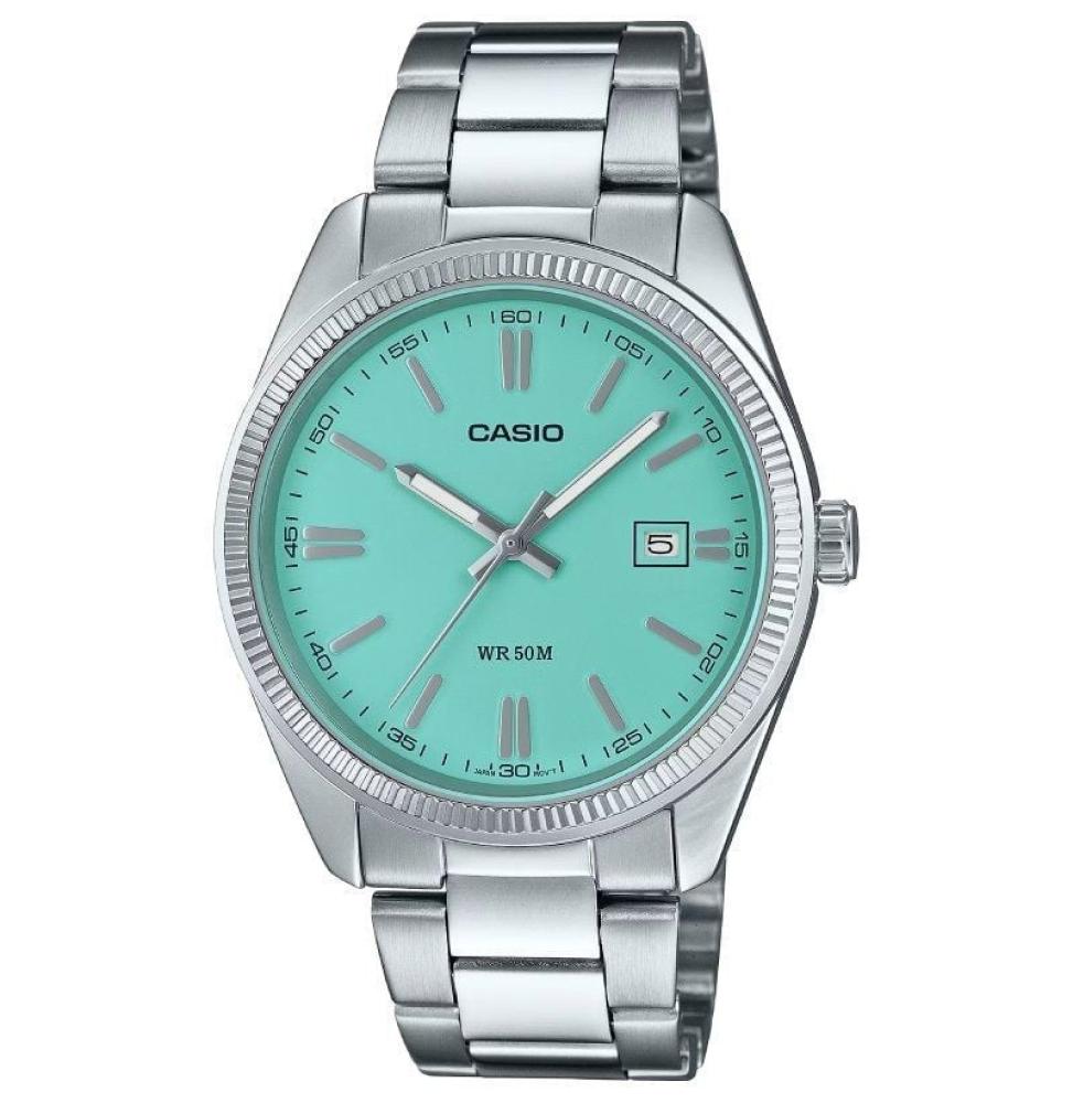 Reloj Analógico Casio Collection Men MTP-1302PD-2A2VEF/ 44mm/ Plata y Azul Claro