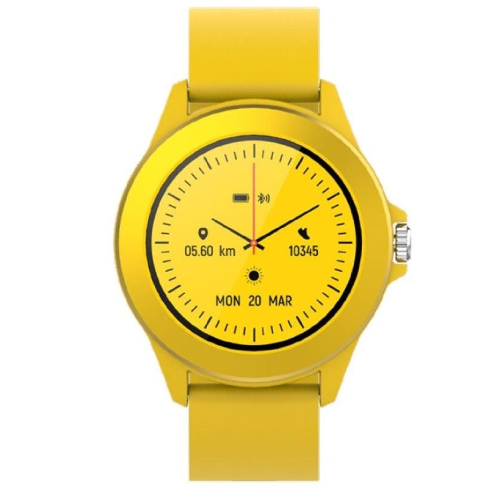 Smartwatch Forever Colorum CW-300/ Notificaciones/ Frecuencia Cardíaca/ Amarillo