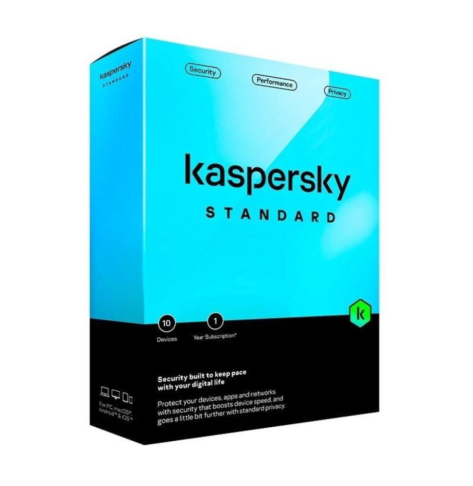 Antivirus Kaspersky Standard/ 10 Dispositivos/ 1 Año