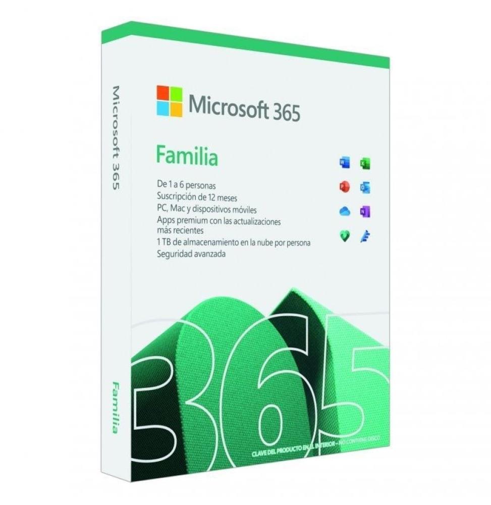 Microsoft Office 365 Familia/ 6 Usuario/ 1 Año/ 5 Dispositivos