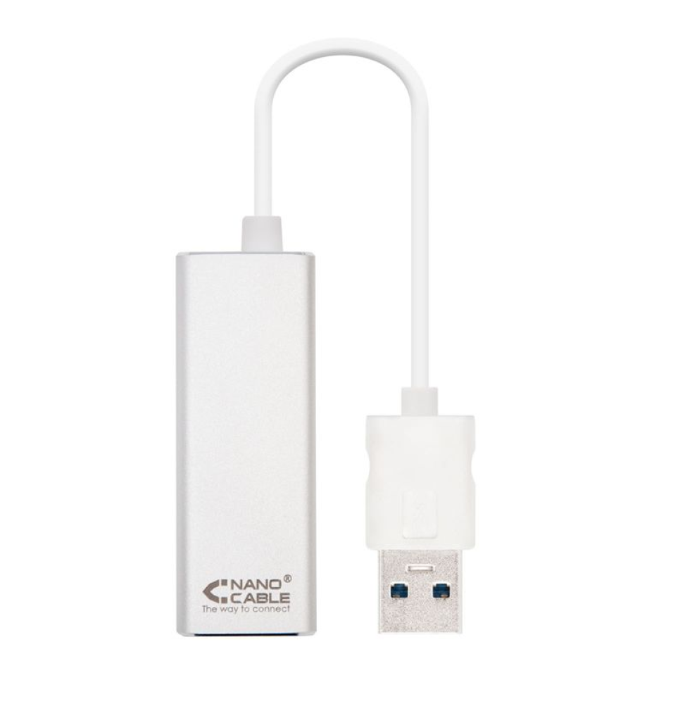 Adaptador USB 3.0 - RJ45 Nanocable 10.03.0401/ 1000Mbps