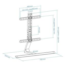 Soporte de Mesa TooQ DB3265F-B para TV de 32-65'/ hasta 40kg