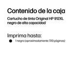 Cartucho tinta HP 912xl negro