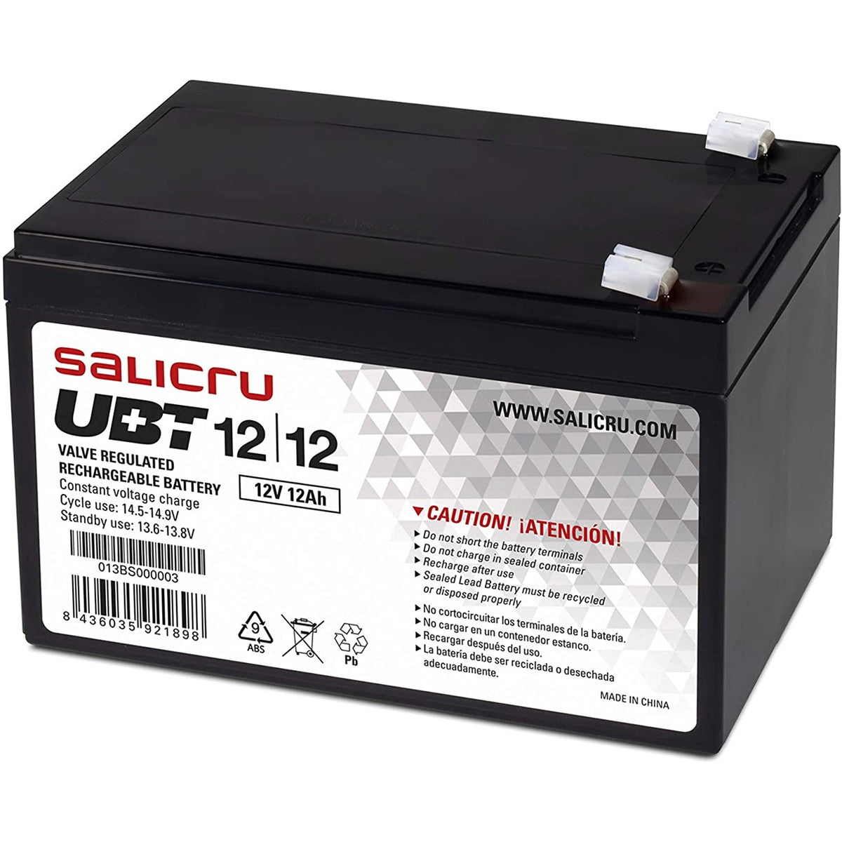 Batería agm Salicru compatible para sais 12ah 12v