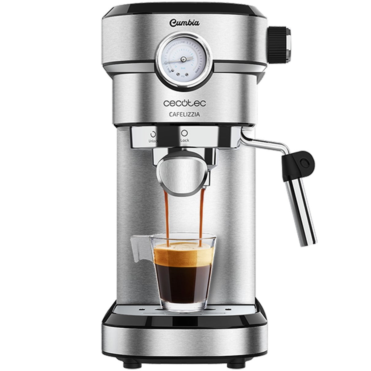 Cafetera expresso Cecotec cafelizzia 790 steel pro - 20 bares - 1350w - 1.2l