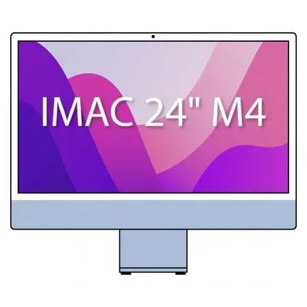 Apple iMac 24" Retina 4,5K / M4 8-Core CPU/ 16Gb/ 256Gb SSD/ 8-Core GPU/ Azul - PixelPlaza