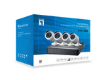 Kit videovigilancia 720p cctv level one 4 canales 4 camaras int - ext + grabador cables iluminacion LED (sin hd)