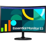 Monitor Profesional Curvo Samsung Essential Monitor S3 S36GD S24D364GAU/ 24"/ Full HD/ Negro - PixelPlaza