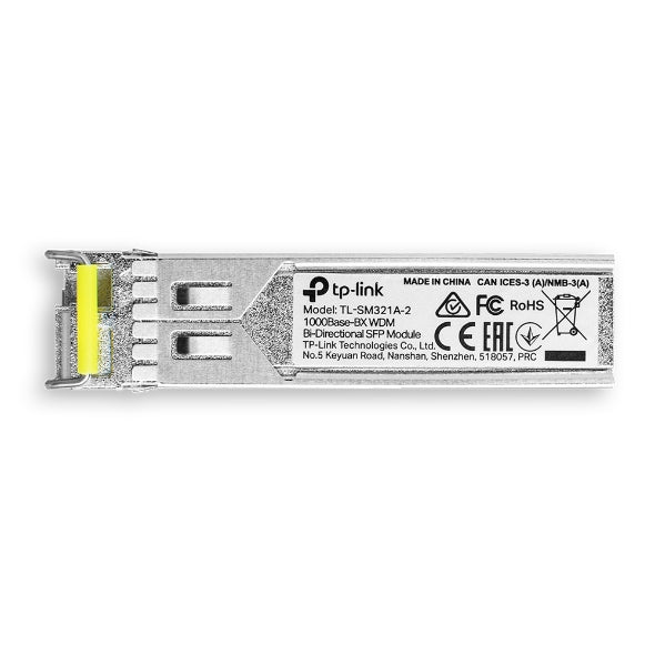 Transceiver TP-Link SM321A-2 bidireccional wdm giga monomodo lc TX:1550nm/RX:1310nm hasta 2km