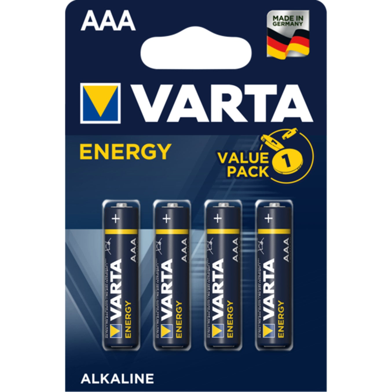 Blister pilas Varta alcalinas energy lr03 aaa · 4 pilas