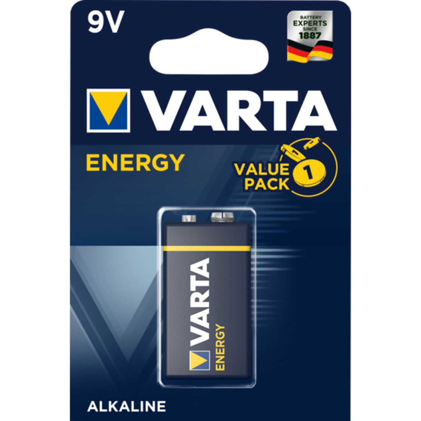 Blister pilas Varta alcalina energy 6lr61 9v