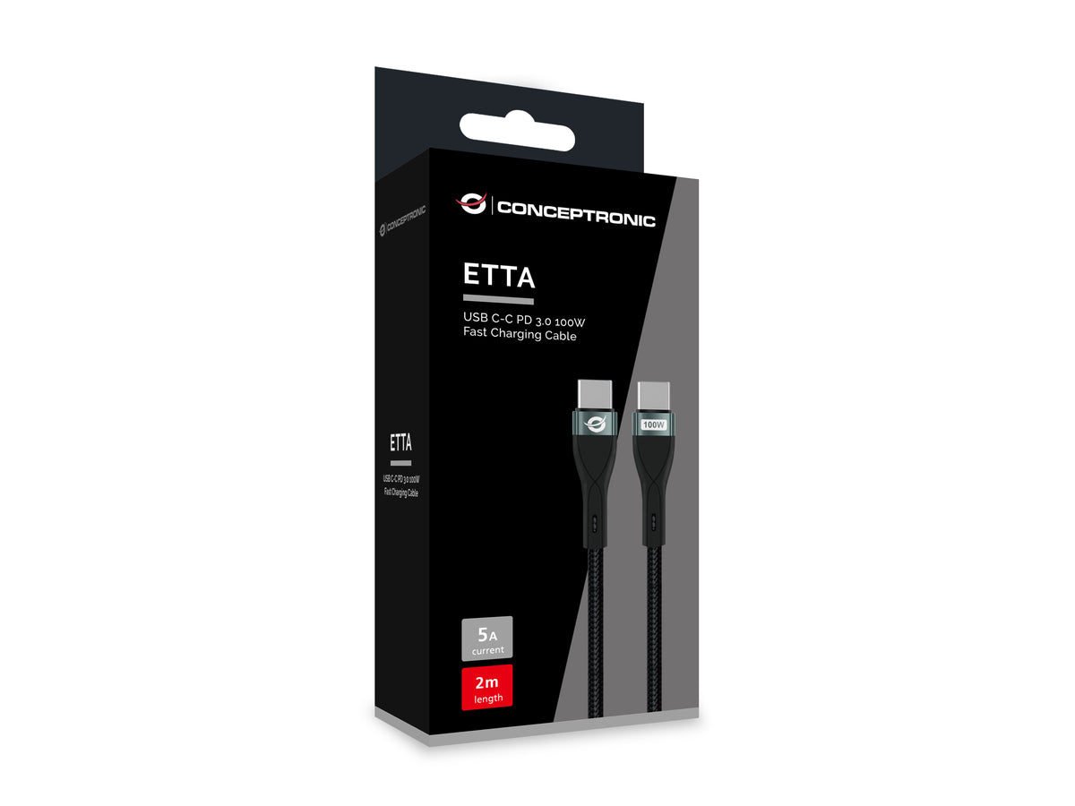 Cable USB - c Conceptronic macho · macho 2m pd 3.0 100w 20v 5a 480mbps e - mark