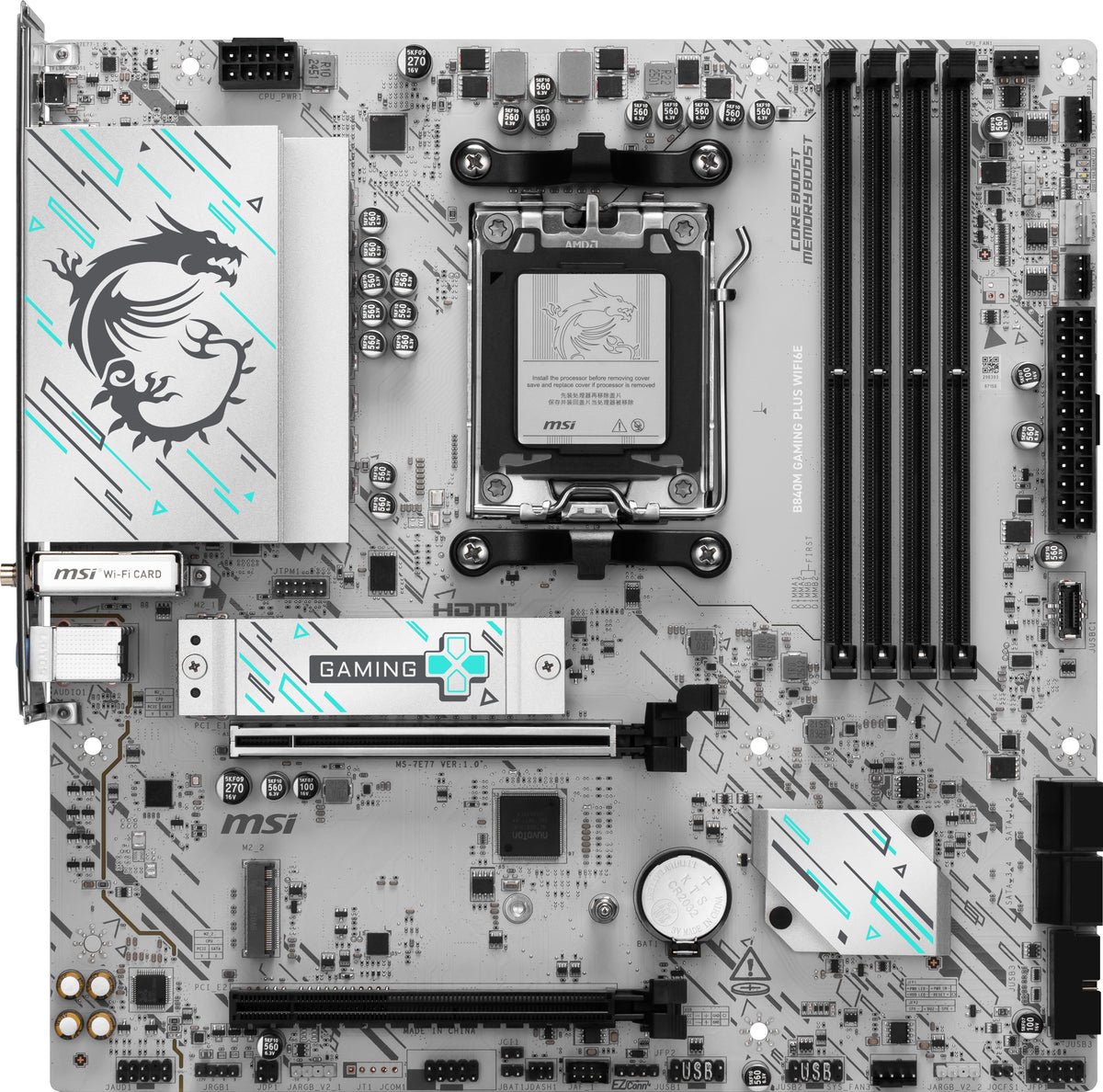 Placa base Msi am5 b840m gaming plus wifi6e DDR5 mATX