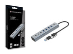 Hub USB 3.0 Conceptronic hubbies20g 7 puertos USB - c a 3xusb - c 4xusb - a