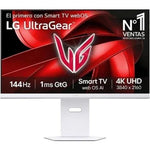 Smart Monitor Gaming LG UltraGear 32G810SA-W 32"/ 4K/ Multimedia/ 1ms/ 144Hz/ IPS/ Regulable en altura/ Smart TV/ Blanco - PixelPlaza