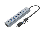 Hub USB 3.0 Conceptronic hubbies21gp 7 puertos USB - c a 7xusb - a con alimentador
